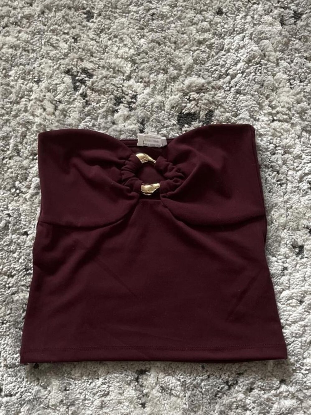 Women's Burgundy Crop-top